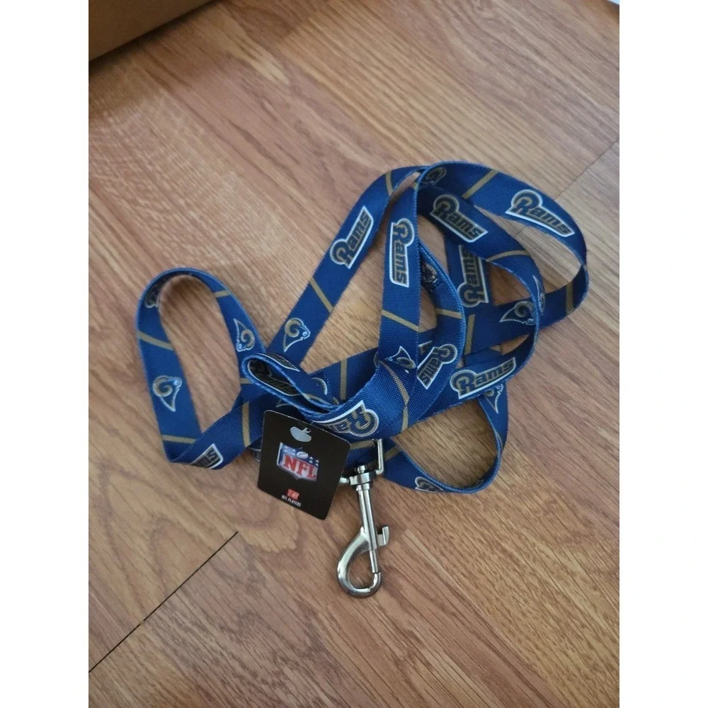 NFL Los Angeles Rams Dog Leash Football Blue Gold NWT LA Rams Durable Heavy Duty